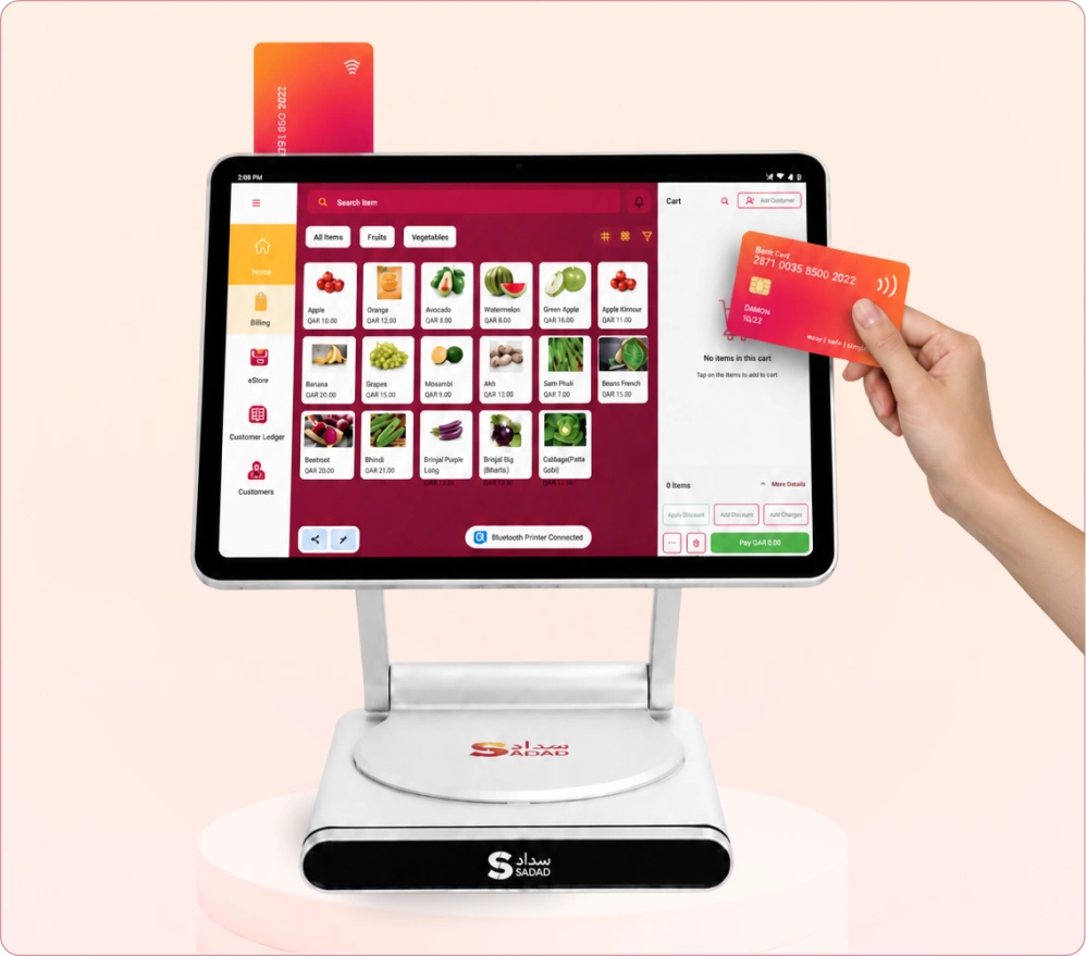SADAD TAB contactless tap on screen