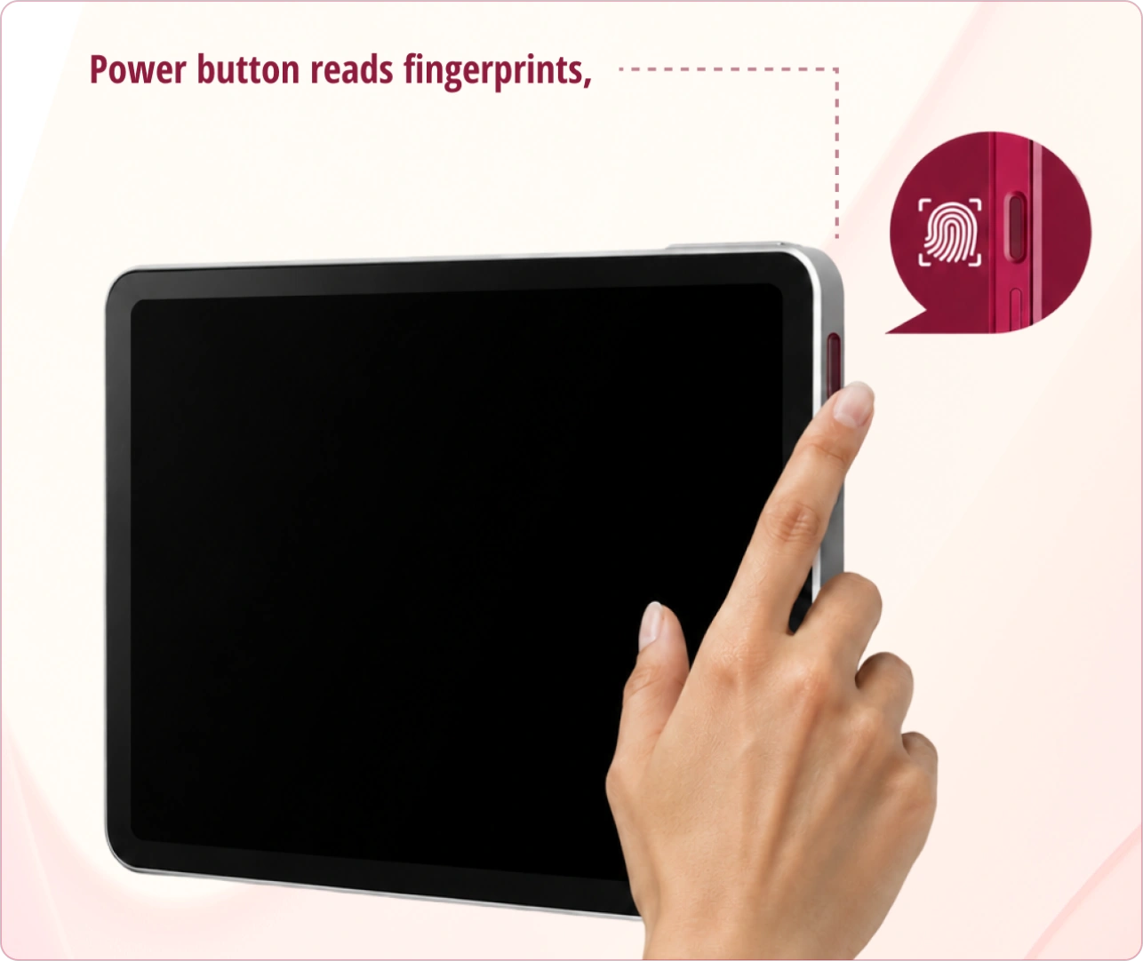 SADAD TAB fingerprint power button